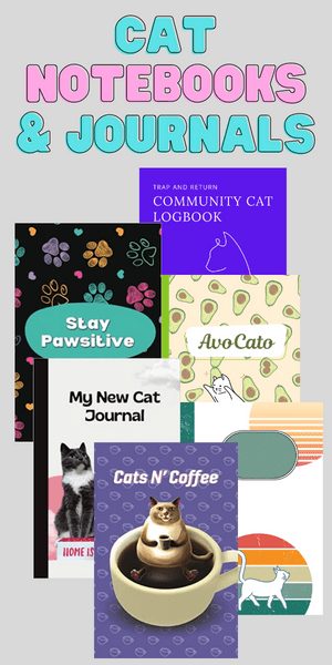 Cat theme notebooks and journals